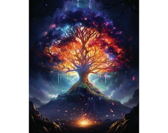 Tree of Life Wall Art Spiritual Harmony Art Decor Wall art Poster Print 16x20