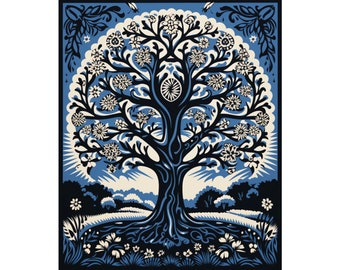 Tree of Life Wall Art Spiritual Harmony Art Decor Wall art Poster Print 16x20