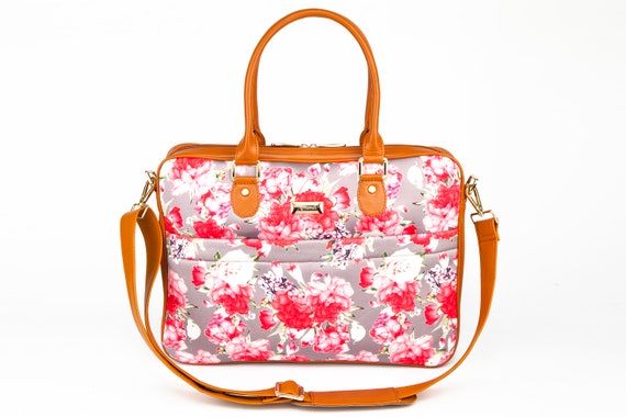 floral laptop bag