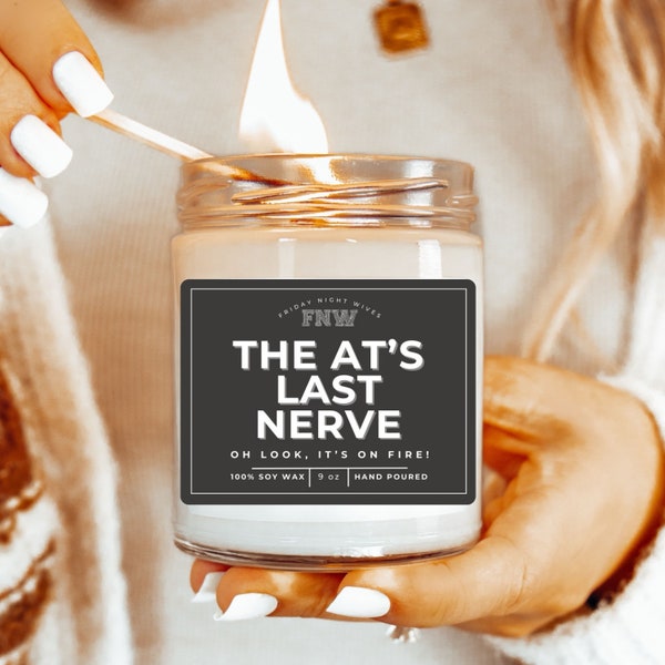 Funny Candle for Athletic Trainer Appreciation Gift Last Nerve Candle for ATC Joke Gift End of Season Gift for AT Athletic Training Gift