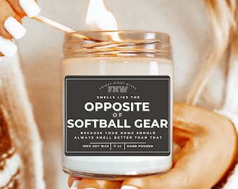 Funny Softball Candle for Sports Mom Gift Valentine's Day Gift Softball Mom Coach Wife Gift Player Softball Gear Joke Coach Appreciation