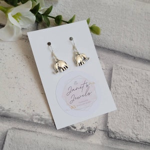 Silver Elephant Earrings
