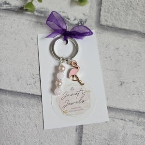 Pink Flamingo Keyring