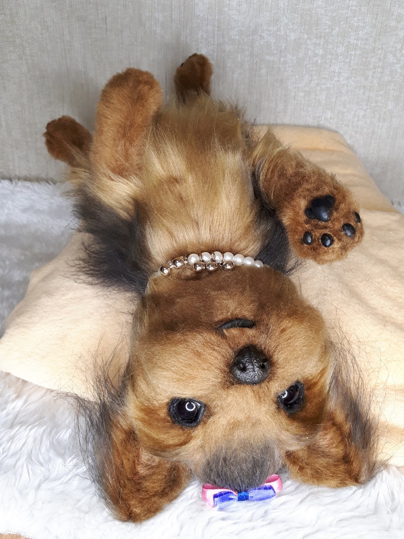 Yorkshire Terrier realistic animal dog soft plush toy. | Etsy
