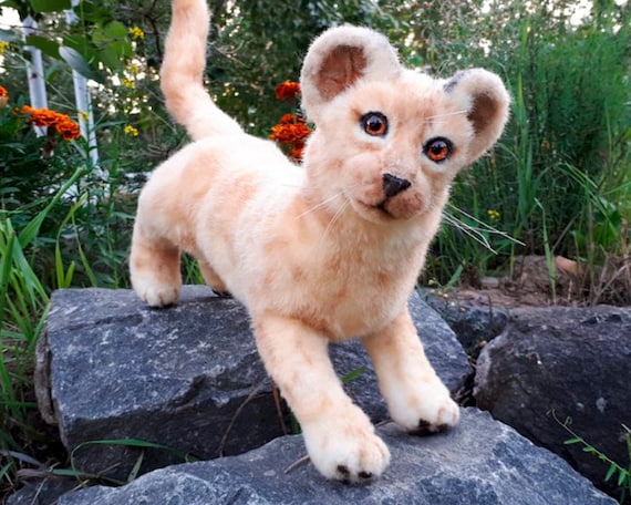 realistic lion stuffed animal