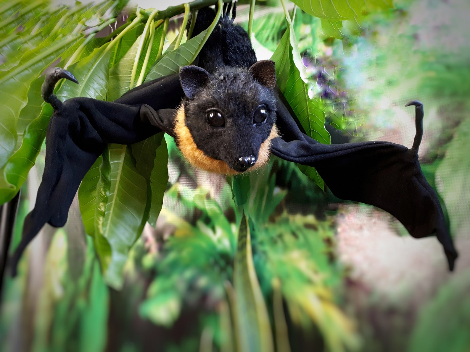 Bat toy . Bat realistic stuffed animals. OOAK toys.made to Etsy
