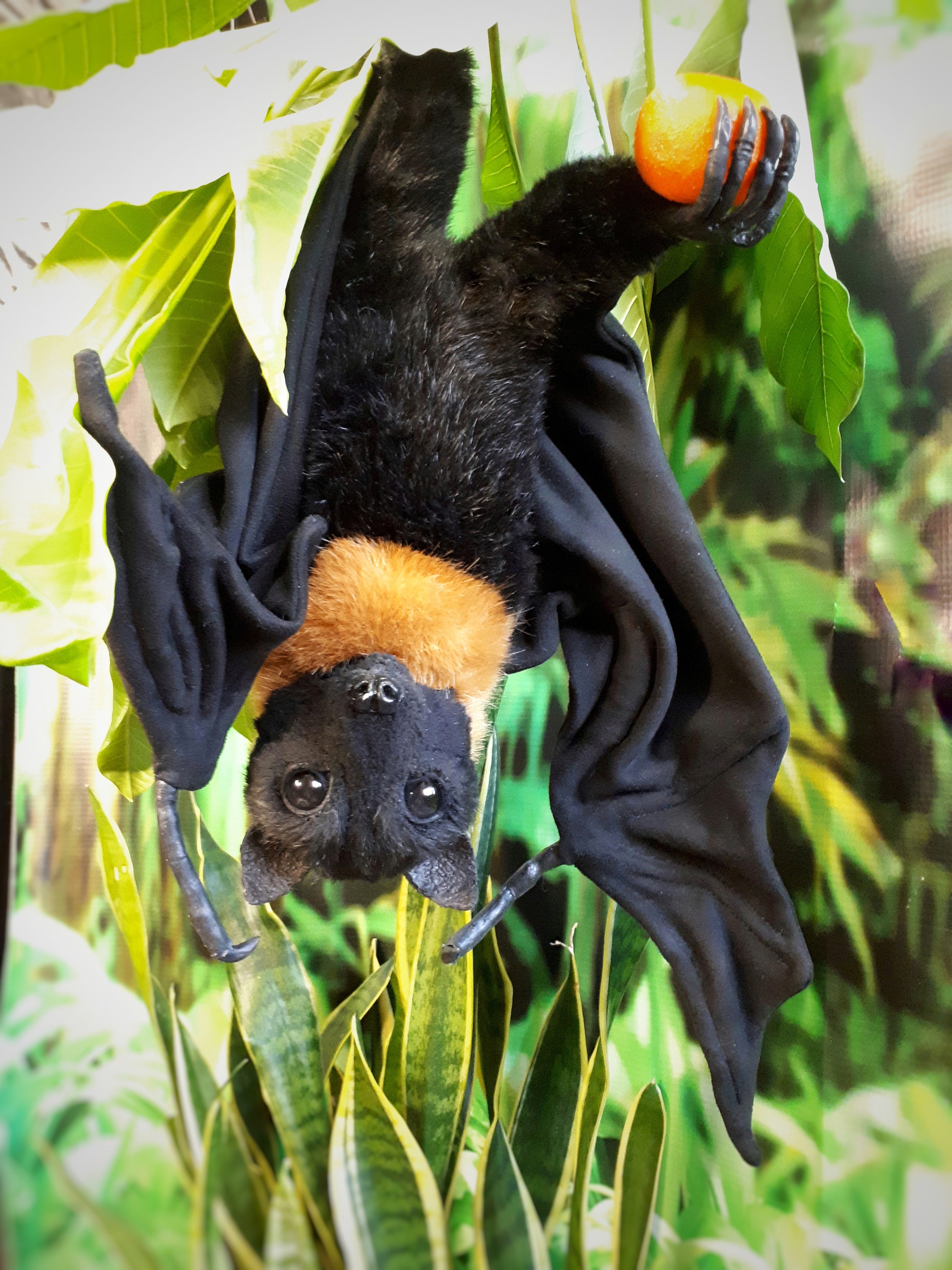 Bat toy . Bat realistic stuffed animals. OOAK toys.made to Etsy