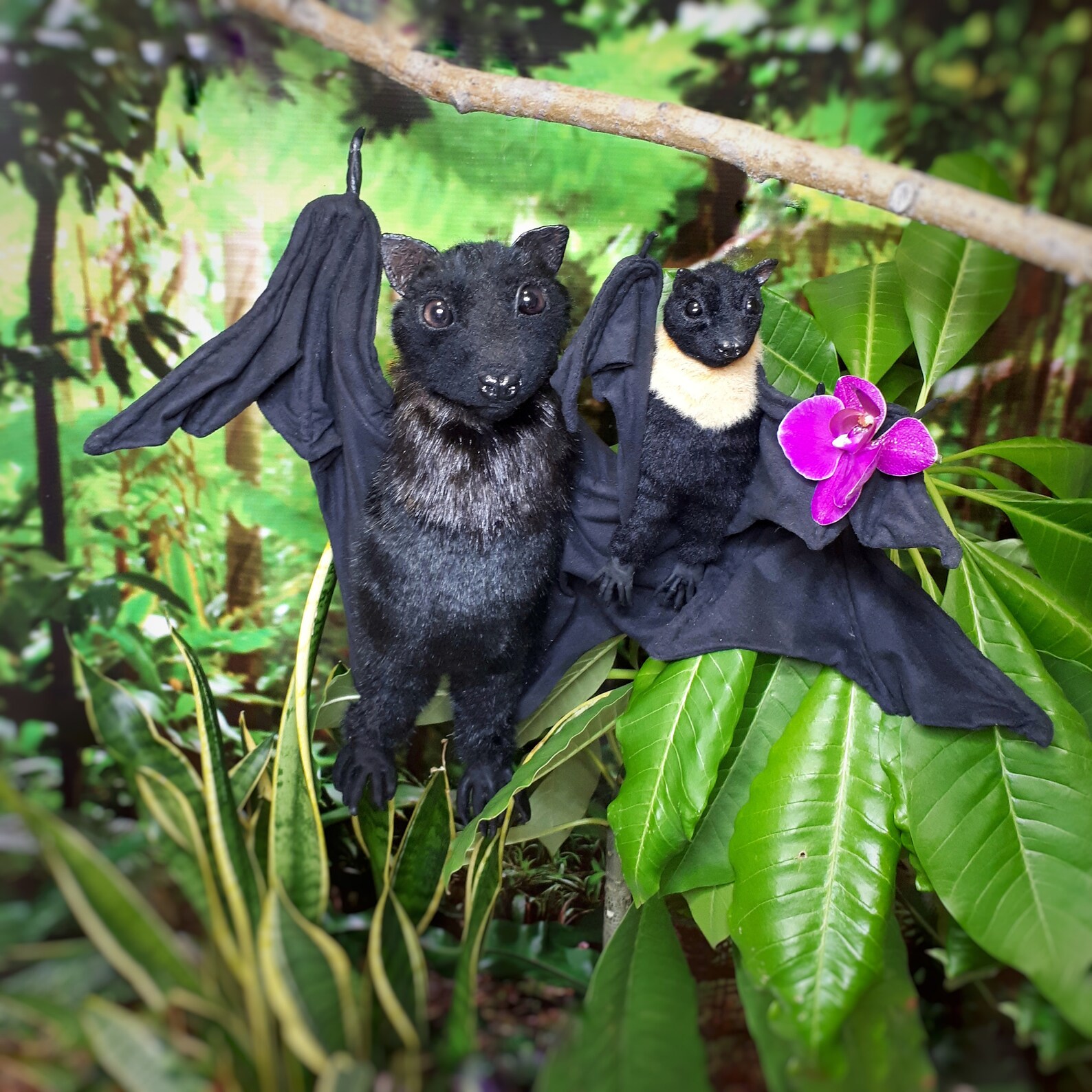 Bat Toy . Mom and Baby . Bat Realistic Stuffed Animals. OOAK Etsy