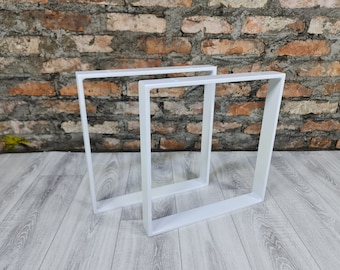 Table Legs Bankbeine Metall Bench Bankkufen tischbeine Tischgestell Couchtischkufen Table Tisch Stal Metall Weiss industrial Bank Sitzbank