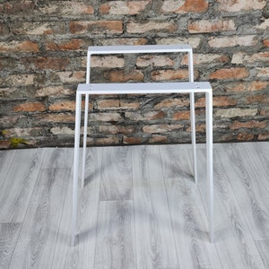 Tischbeine Tischgestell Table Legs Tischkufen Metall Industrial Pied de table Weiss Loft Metalltisch Beine zum Tisch Industrietisch image 6