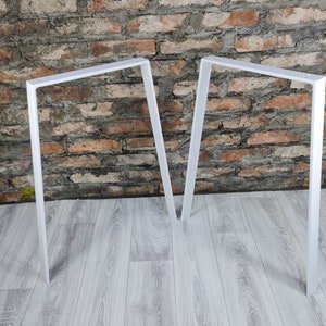 Tischbeine Tischgestell Table Legs Tischkufen Metall Industrial Pied de table Weiss Loft Metalltisch Beine zum Tisch Industrietisch image 3