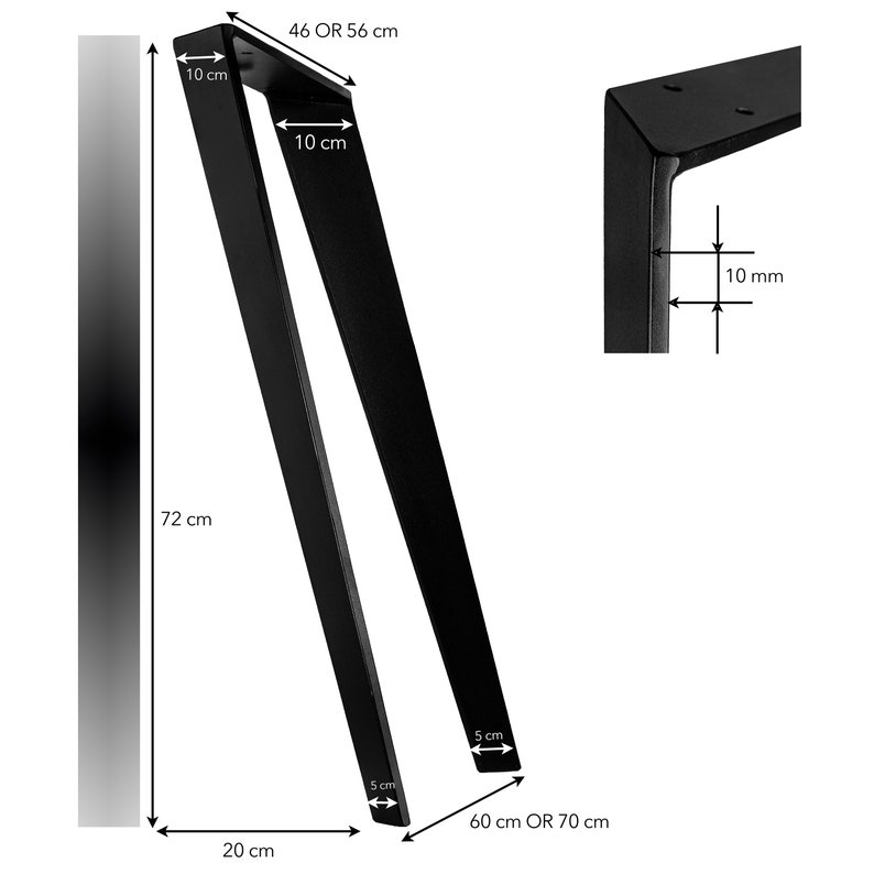 Metalowe nogi do stołu loft industrial tischbeine tischgestell table legs zdjęcie 9