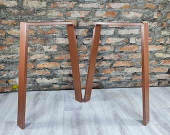 Metallbeine für einen Tisch aus Edelstahl loft industrial tischbeine tischgestell table legs