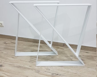 Metal table legs for an industrial dining table in a loft kitchen