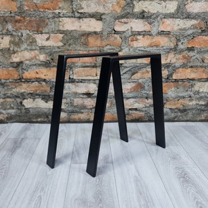 Table Legs Bankbeine Metall Bench Bankkufen tischbeine Tischgestell Couchtischkufen Table Tisch Stal Metall Schwarz industrial Bank Sitzbank