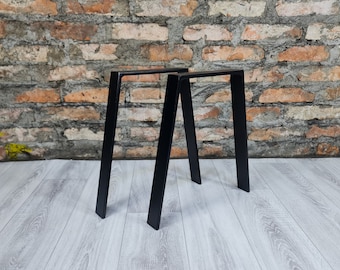 Table Legs Bankbeine Metall Bench Bankkufen tischbeine Tischgestell Couchtischkufen Table Tisch Stal Metall Schwarz industrial Bank Sitzbank