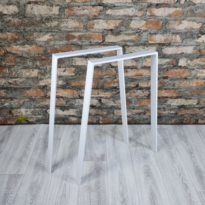 Tischbeine Tischgestell Table Legs Tischkufen Metall Industrial Pied de table Weiss Loft Metalltisch Beine zum Tisch Industrietisch image 4