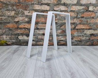 Table Legs Bankbeine Metall Bench Bankkufen tischbeine Tischgestell Couchtischkufen Table Tisch Stal Metall Weiss industrial Bank Sitzbank