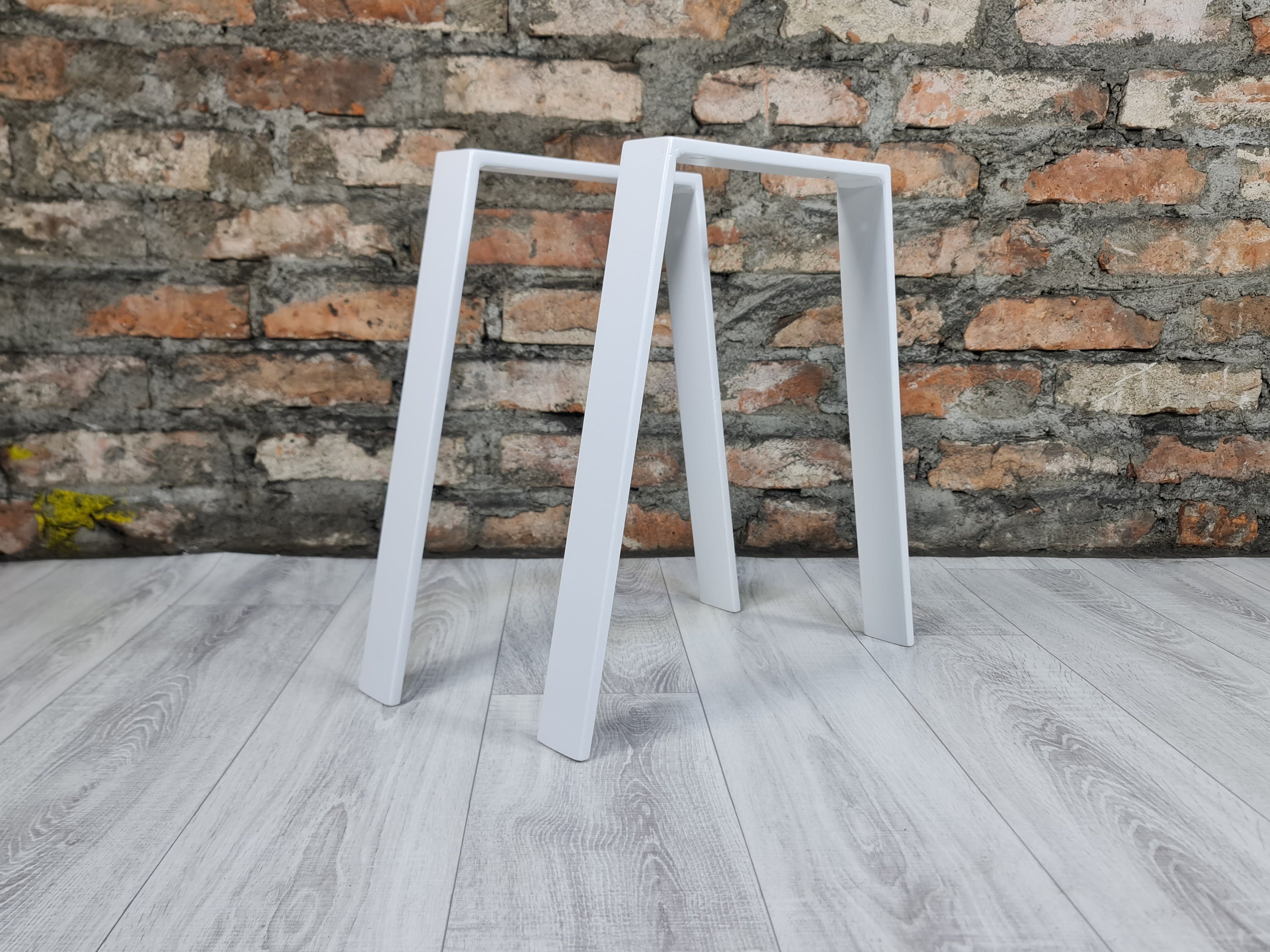 Table Legs Bankbeine Metall Bench Bankkufen tischbeine Tischgestell Couchtischkufen Table Tisch Stal Metall Weiss industrial Bank Sitzbank