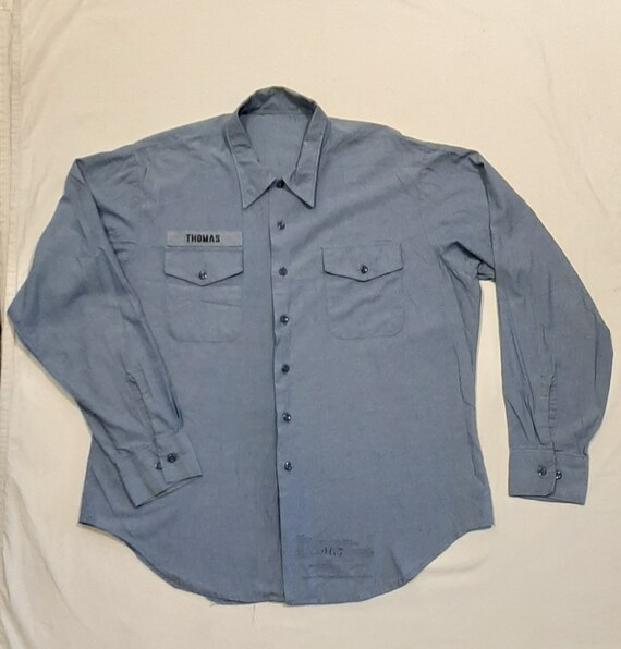 Vintage USN chambray shirt XL