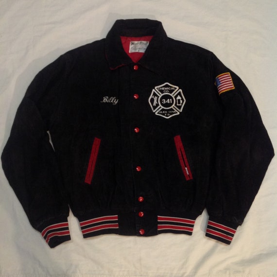 Vintage corduroy jacket black red