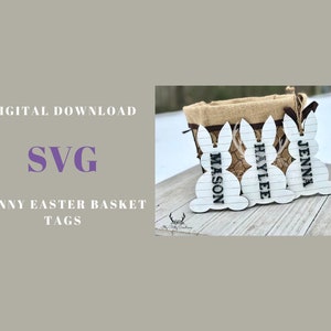 Bunny Easter Basket Tags *Digital SVG*