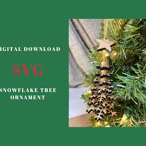 Ornamento dell&#39;albero dei fiocchi di neve *DIGITAL SVG*
