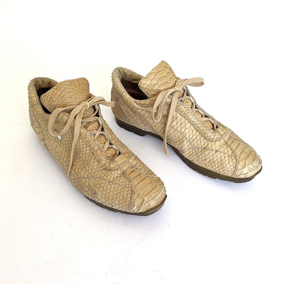 Vintage Botticelli Sport Limited Tan Echte Snakeskin - Etsy Nederland