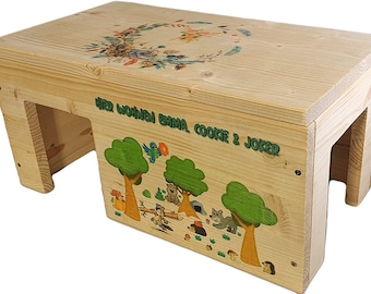 Rodent house guinea pig house small animal house personalized with desired name forest XXL with 2 entrances & motifs