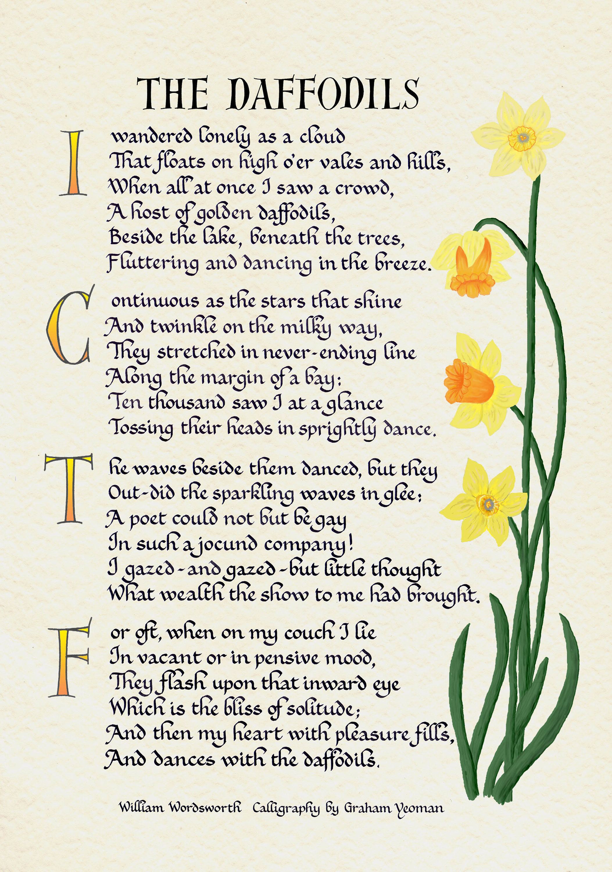 make a pictorial presentation of the poem the daffodils