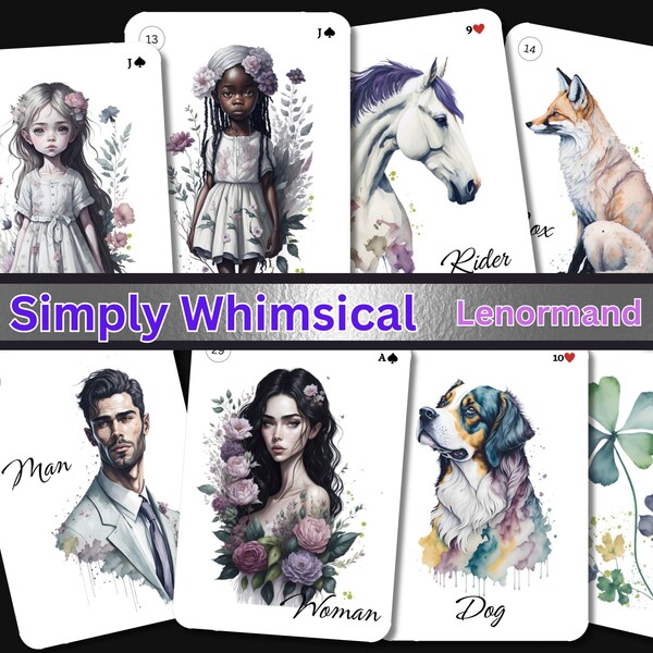 Simply Whimsical Lenormand, Petit Lenormand, Lenormand karten, Tarot deck