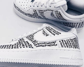 Custom air force 1 writing Clearance