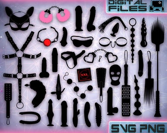 Erotic Toys Bundle Svg/ Sex Toys Svg/ Bdsm Vector/ Fetish/ Sex Toys  Silhouette/ Erotic Svg/ Role Playing/ Sexy Svg/ Eps/pdf/png/svg 