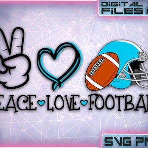 Peace Love Football svg\Peace Love Svg Png\Peace Love shirt quote\Peace Shirts\Clipart\Cut Files for Cricut\Vector file\Digital download