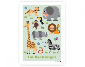 Poster Im Dschungel  / A3