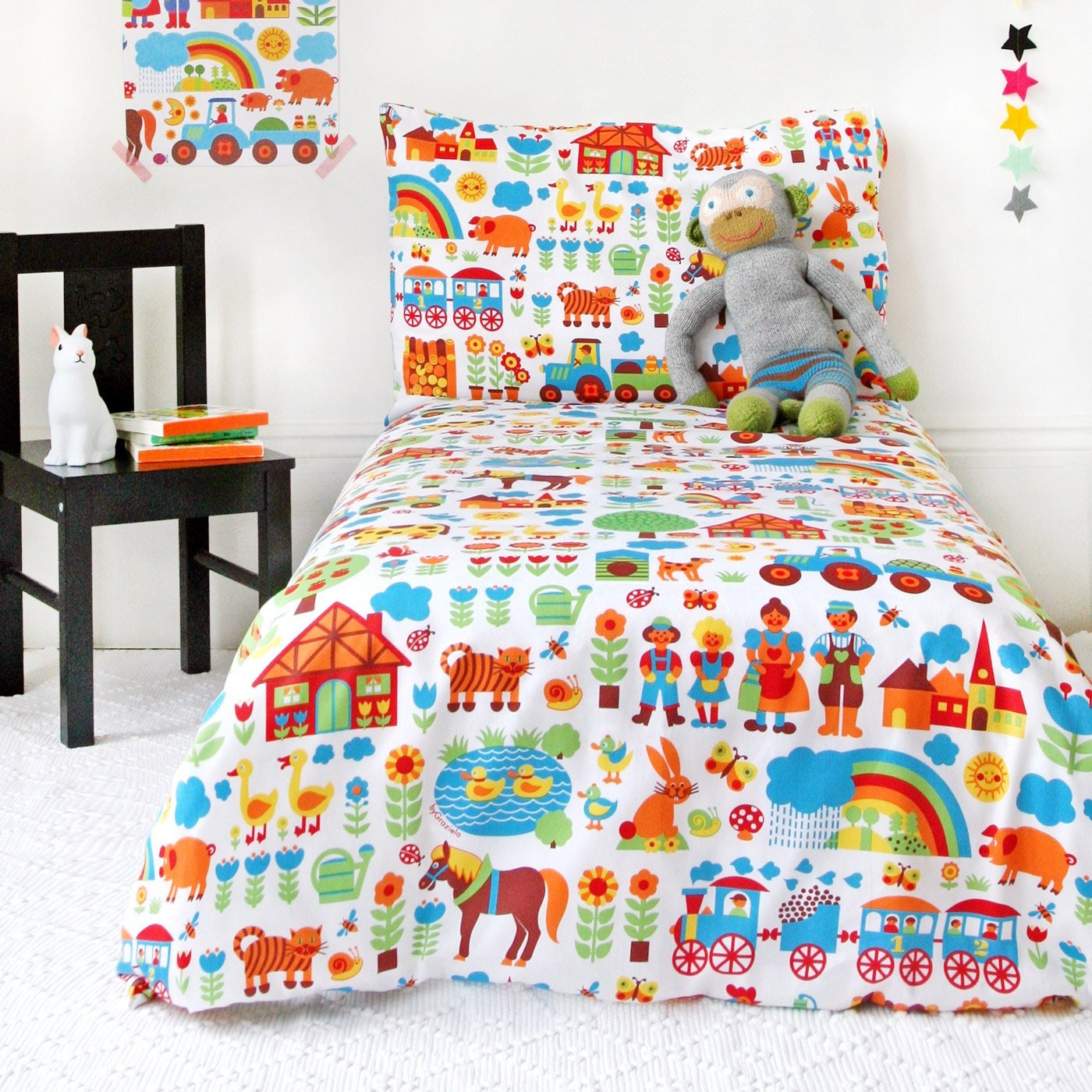 tractor single duvet cover