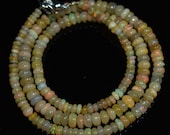 Ethiopian Welo Fire Opal Gemstone Beads Necklaces 42.5Crt Plane Rondelle 4-6mm Loose Stone Beads 18-20 Inches Excellent Quality Opal Beads