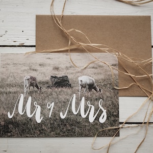 Carte de mariage "M. et Mme Wild"