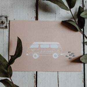 Postkarte "Bulli&Hochzeit"