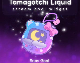 Tamagotchi Liquid Goal Widget for StreamElements | Kawaii Twitch Accessories | Gradient Goal Tracker | OBS Overlay