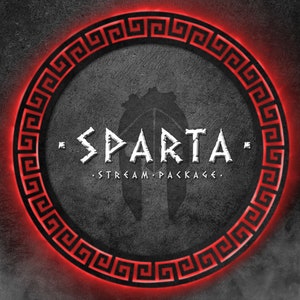 Sobreposição animada de Sparta/Tema Spartans/Sobreposição animada de Twitch/Sobreposição de transmissão completa/Feito para Twitch/YouTube/Facebook/OBS/Streamlab
