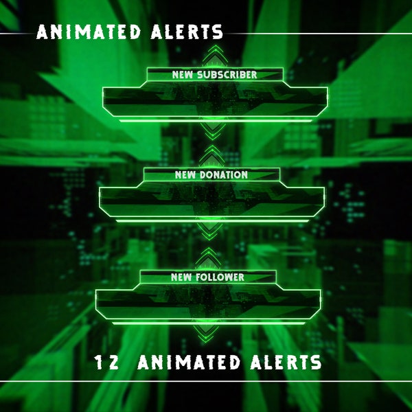 Cyber Attack Animated Stream Alerts/Hacking Alerts/Hacking Theme/Technology Alerts/Hacker Alerts/Stream Alerts/Facebook/Youtube/Twitch