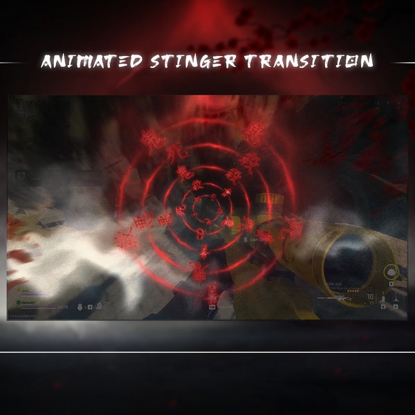 ONI Stinger Transition/ Dark Japanese Aesthetic/Aesthetic Dark Transition/Dark Red Mystic/Dark Souls Theme/Twitch Set/Scene Transition/Japan
