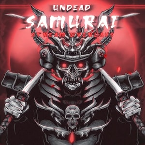 Undead Samurai Animated Stream Overlay/Dark Japanese Aesthetic/Aesthetic Dark Transition/Red Mystic/Dark Souls Theme/Panels/Twitch Pack