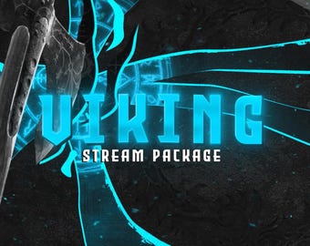 Animated Viking Stream Overlay: Norse Mythology Twitch Package