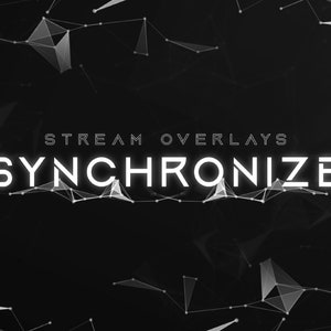 Synchronize Animated Overlay/Black & White/Animated Twitch Overlay/Complete Stream Package/Made for Twitch/YouTube/Facebook/OBS/Streamlabs