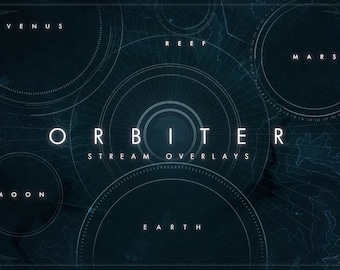 Orbiter geanimeerde stream-overlay/Destiny 2-thema/geanimeerde overgang/hemels thema/Destiny-thema/twitch-overlay/panelen/overgang/gezichtscamera