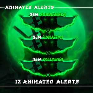 Pirate Hunter Animated Stream Alerts/Anime Alerts/Anime Theme/Anime Overlays/One Piece Theme/Twitch Alerts/Stream Alerts/Facebook/Youtube