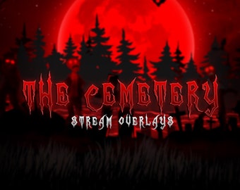 Superposición animada de transmisión de terror de cementerio: tema de Halloween para Twitch