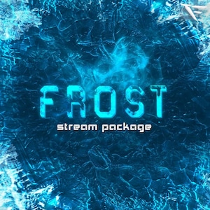 Superposición de transmisión animada de Frost/Estética de frío helado/Transición animada/Tema de Frost/Estética de Frost/Superposición de Twitch/Paneles/Aguijón/Cámara facial
